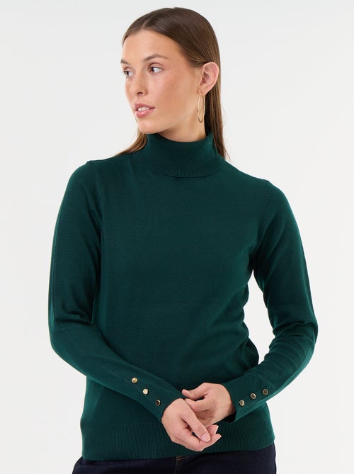 Maglione dolcevita a maglia fine - Kiabi