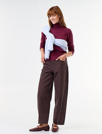 Maglione dolcevita a maglia fine
