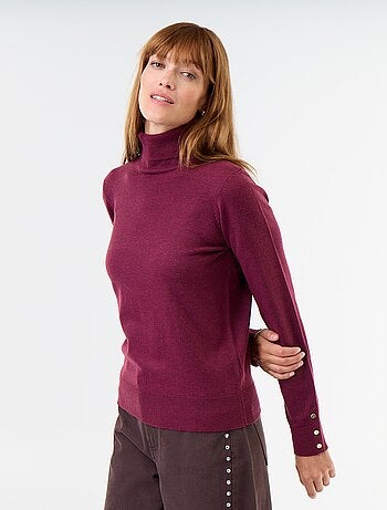 Maglione dolcevita a maglia fine