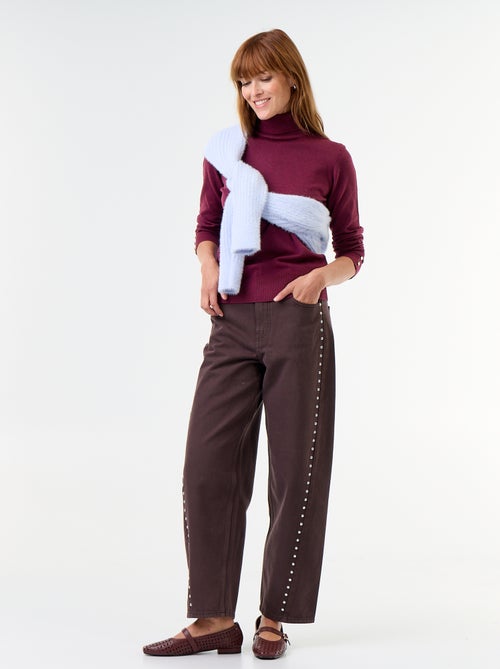Maglione dolcevita a maglia fine - Kiabi