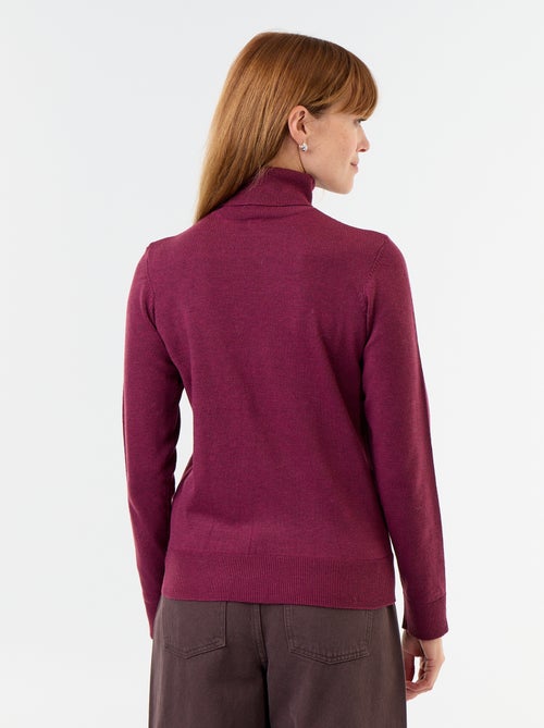 Maglione dolcevita a maglia fine - Kiabi