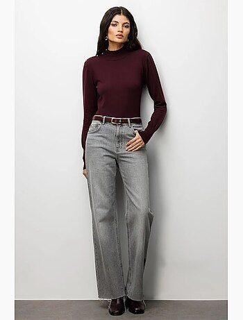 Maglione dolcevita in maglia mixray