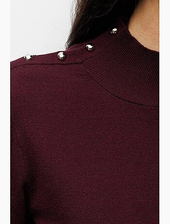 Maglione dolcevita in maglia mixray