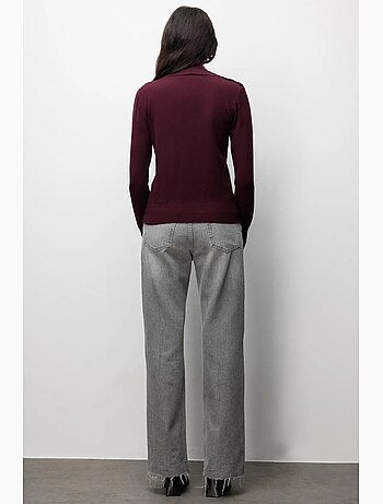 Maglione dolcevita in maglia mixray