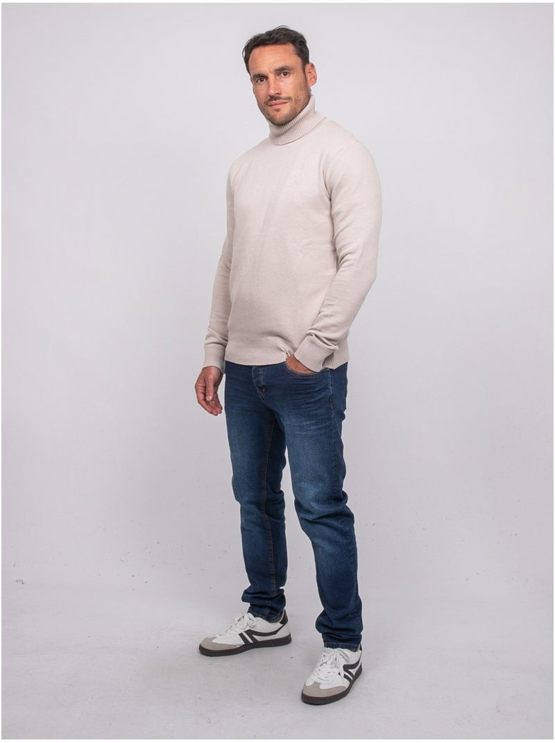 Maglione dolcevita larlequin Beige - Kiabi