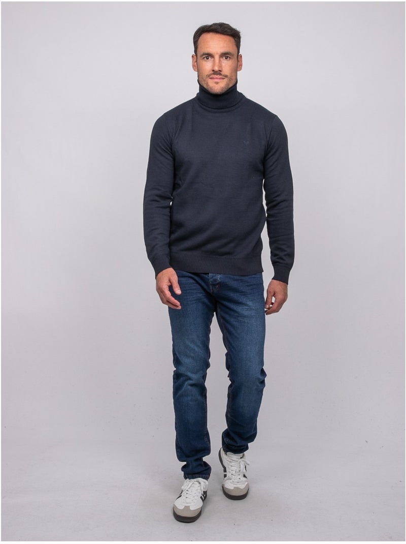 Maglione dolcevita larlequin Blu marino - Kiabi