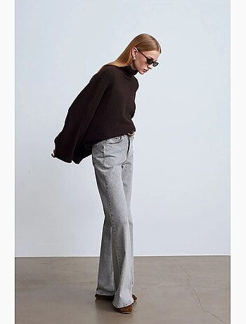 Maglione dolcevita oversize a coste dilvin