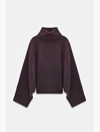 Maglione dolcevita oversize a coste dilvin