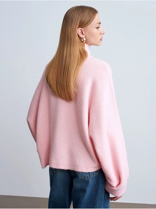 Maglione dolcevita oversize a coste dilvin - Kiabi