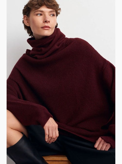Maglione dolcevita oversize a coste dilvin - Kiabi Maglione dolcevita oversize a coste dilvin - Kiabi