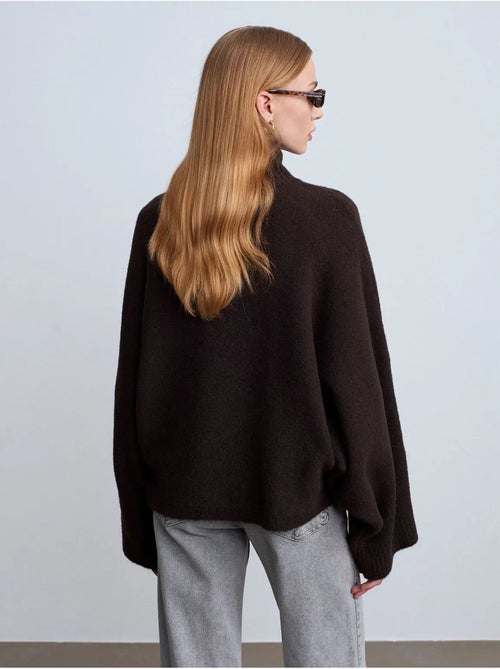 Maglione dolcevita oversize a coste - Kiabi Maglione dolcevita oversize a coste - Kiabi