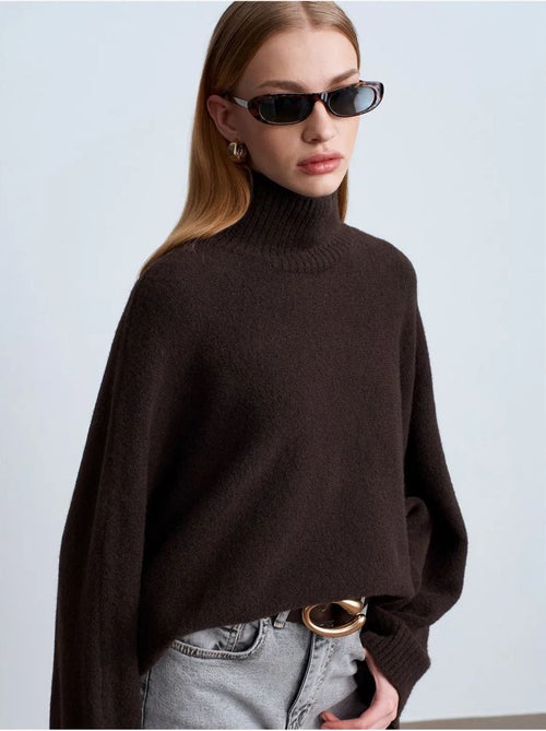 Maglione dolcevita oversize a coste - Kiabi Maglione dolcevita oversize a coste - Kiabi