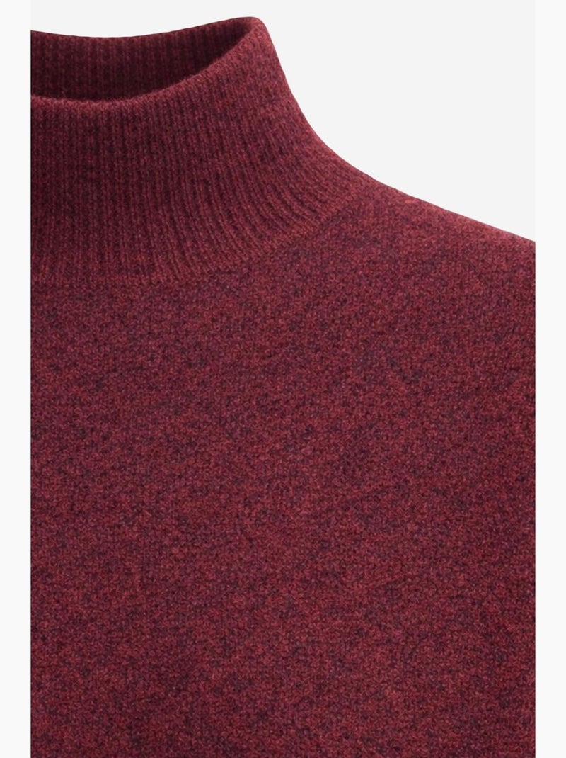 Maglione dolcevita oversize a coste mixray Rosso bordeaux - Kiabi