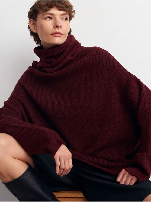 Maglione dolcevita oversize a coste - Kiabi Maglione dolcevita oversize a coste - Kiabi