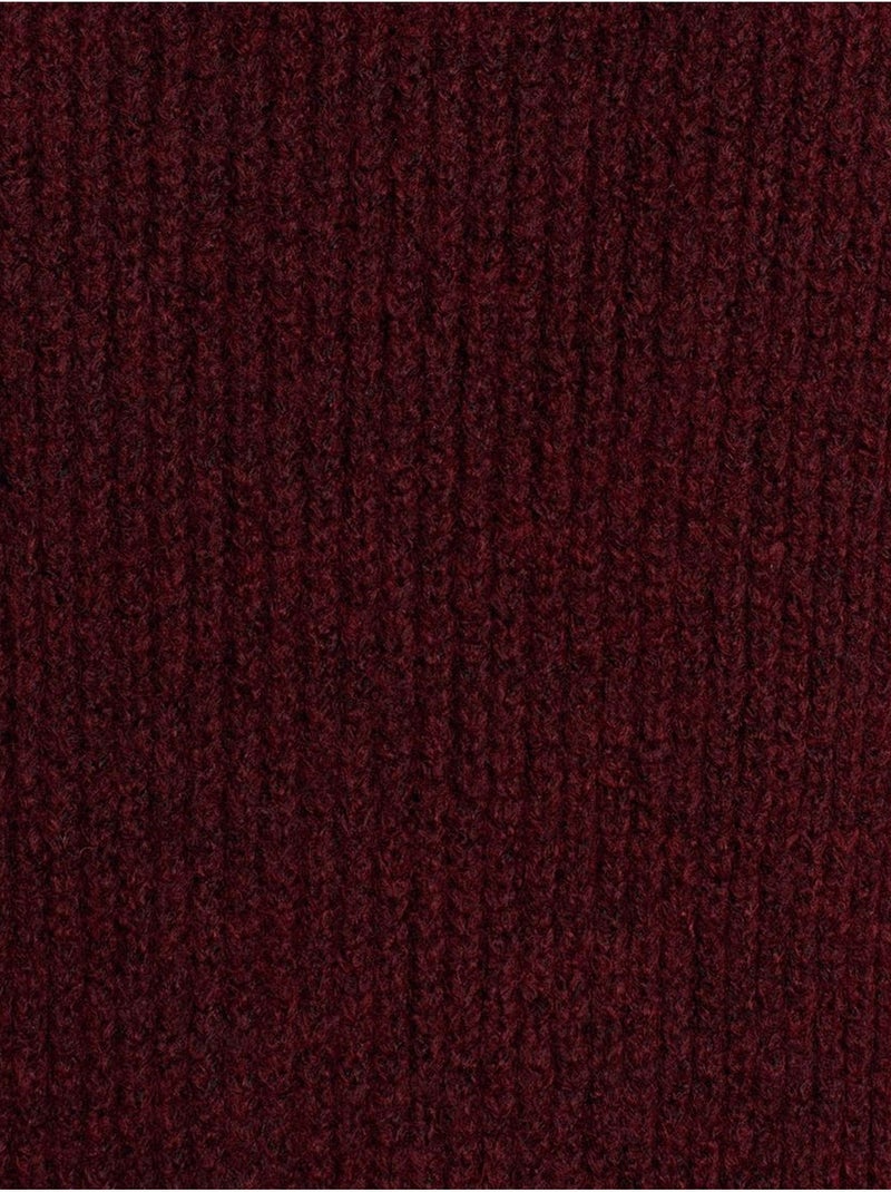 Maglione dolcevita oversize a coste Rosso bordeaux - Kiabi