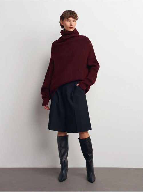 Maglione dolcevita oversize a coste - Kiabi Maglione dolcevita oversize a coste - Kiabi