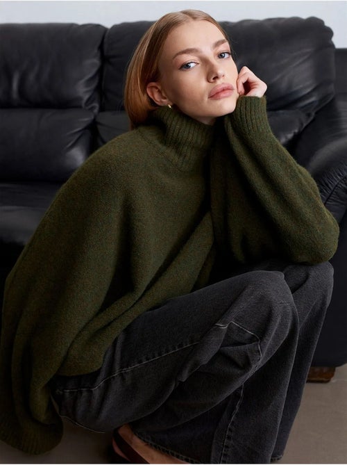 Maglione dolcevita oversize a coste - Kiabi Maglione dolcevita oversize a coste - Kiabi