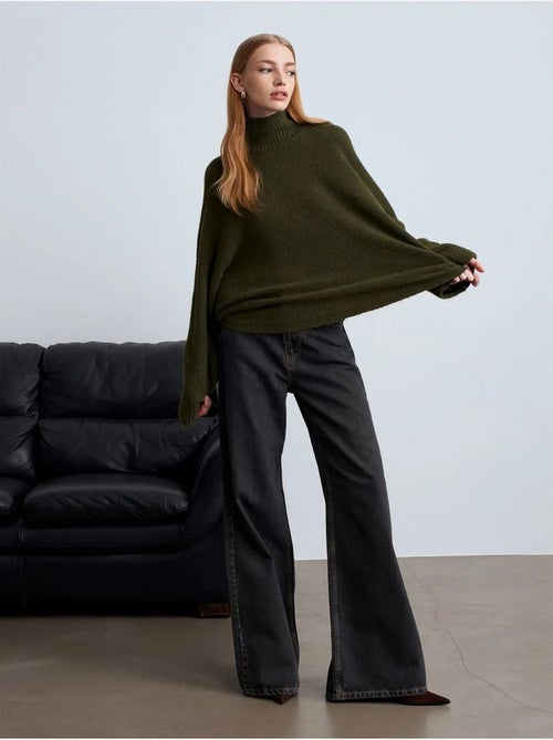 Maglione dolcevita oversize a coste - Kiabi Maglione dolcevita oversize a coste - Kiabi