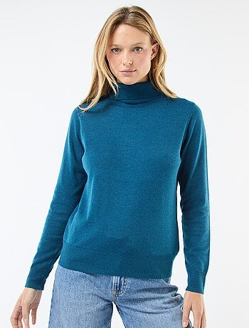 Maglione a collo alto tinta unita