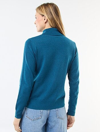 Maglione a collo alto tinta unita