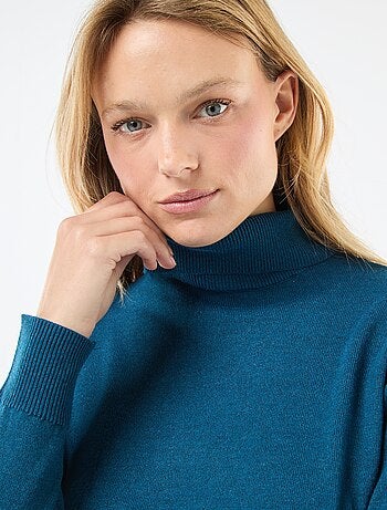 Maglione a collo alto tinta unita