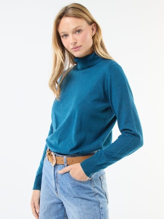 Maglione dolcevita tinta unita