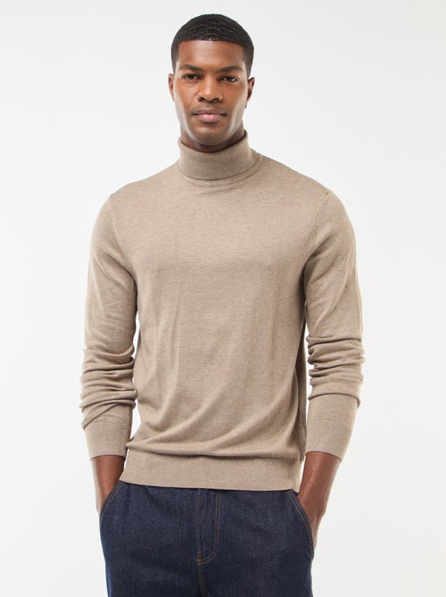 Maglione dolcevita tinta unita - Kiabi