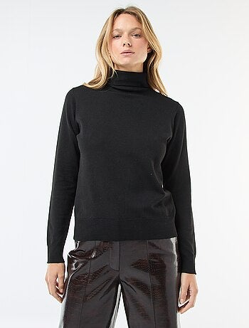 Maglione a collo alto tinta unita