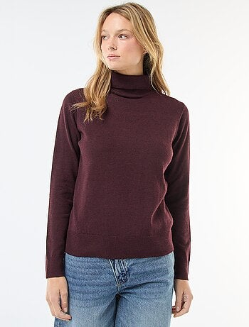 Maglione a collo alto tinta unita