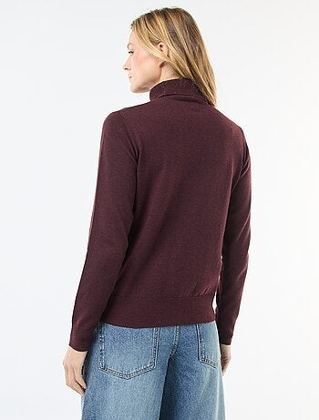 Maglione a collo alto tinta unita