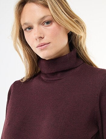 Maglione a collo alto tinta unita