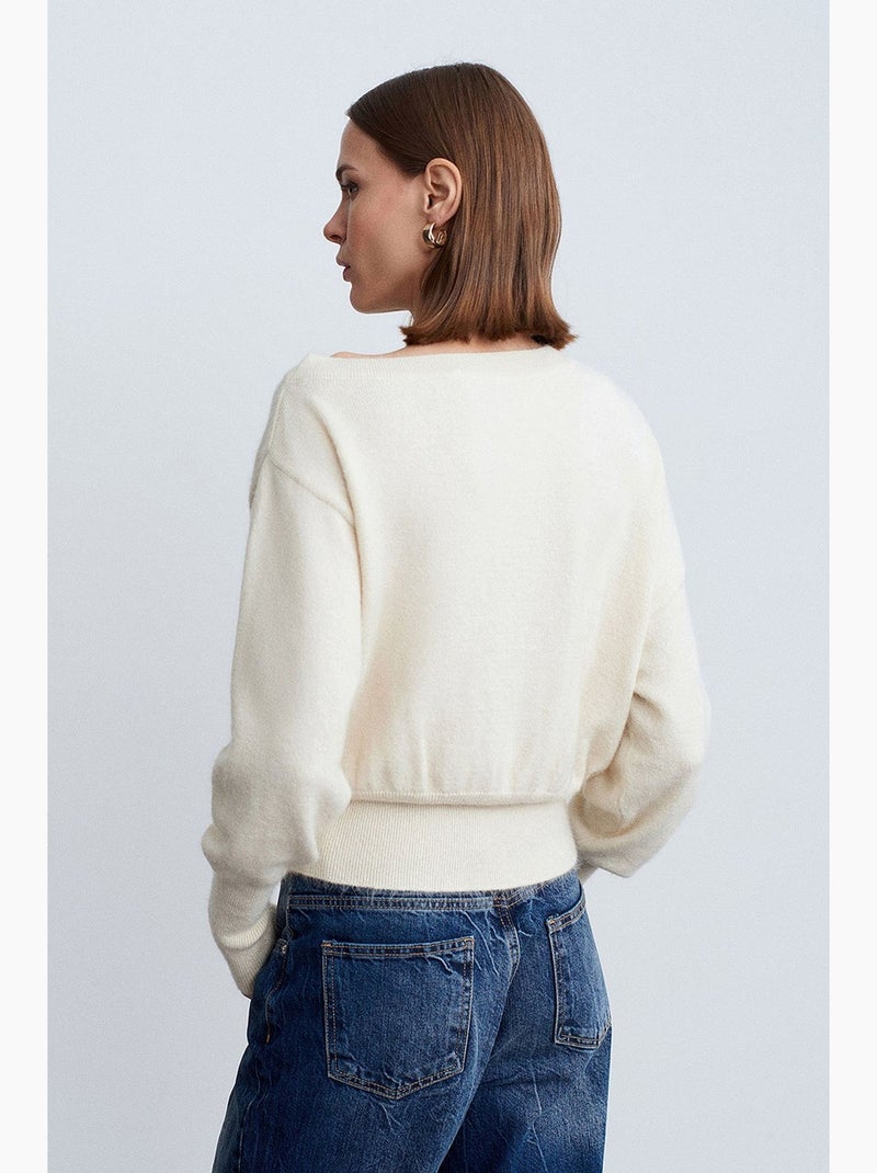 Maglione donna lavorato a maglia dilvin Avorio - Kiabi