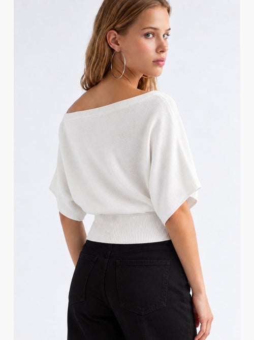 Maglione donna lavorato a maglia mixray - Kiabi Maglione donna lavorato a maglia mixray - Kiabi