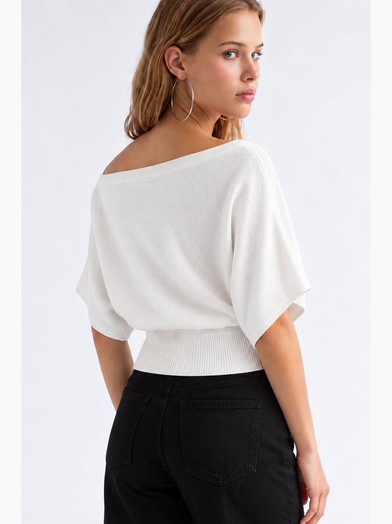 Maglione donna lavorato a maglia mixray Bianco sporco - Kiabi