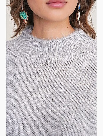 Maglione donna lavorato a maglia mixray