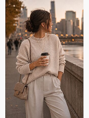 Maglione donna lavorato a maglia mixray