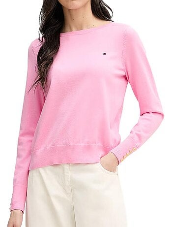 Maglione donna tommy hilfiger in jersey di cotone