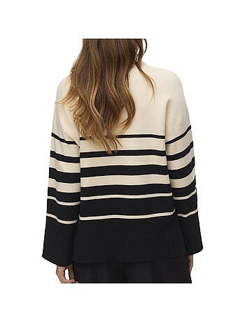 Pullover Donna Vero Moda Saba a Righe /Nero