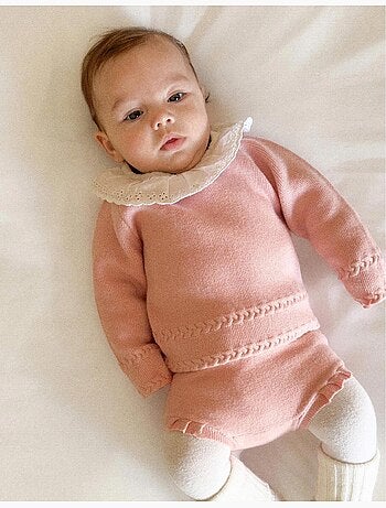 Maglione e pantaloncini in maglia di cotone