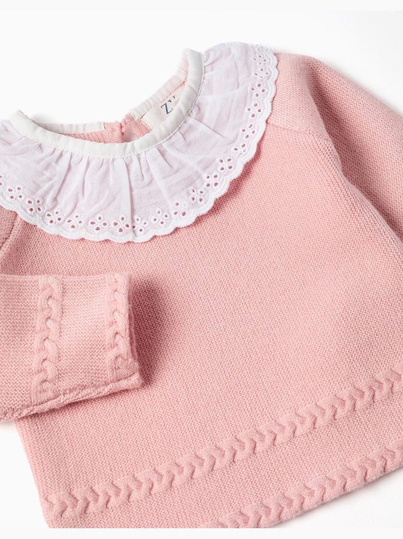 Maglione e pantaloncini in maglia di cotone Rosa chiaro - Kiabi