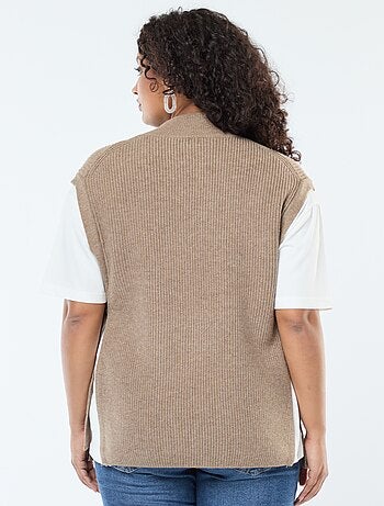 Maglione effetto 2-in-1 con lacci da annodare