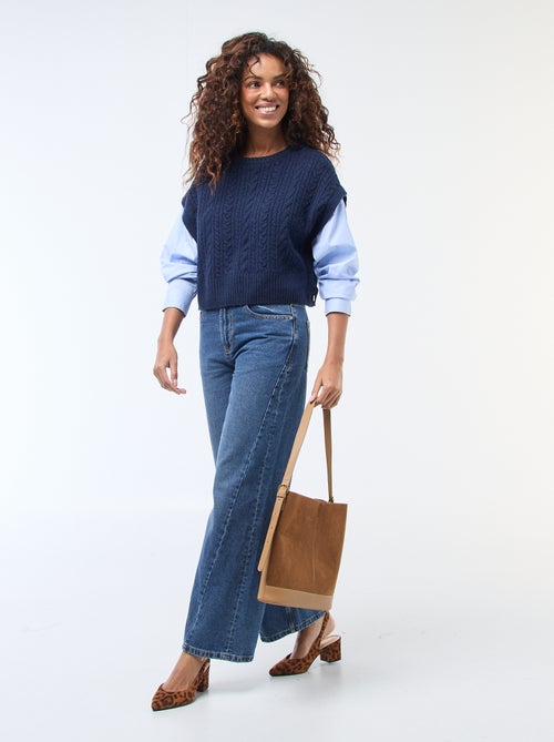 Maglione effetto 2-in-1 maglione + camicia - Kiabi