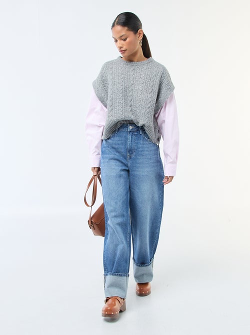 Maglione effetto 2-in-1 maglione + camicia - Kiabi