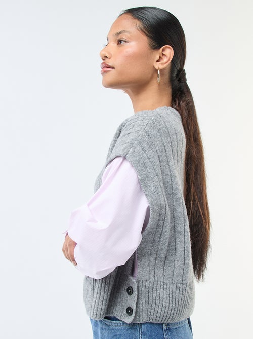 Maglione effetto 2-in-1 maglione + camicia - Kiabi