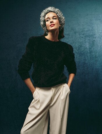 Maglione effetto pelliccia, MO Fashion