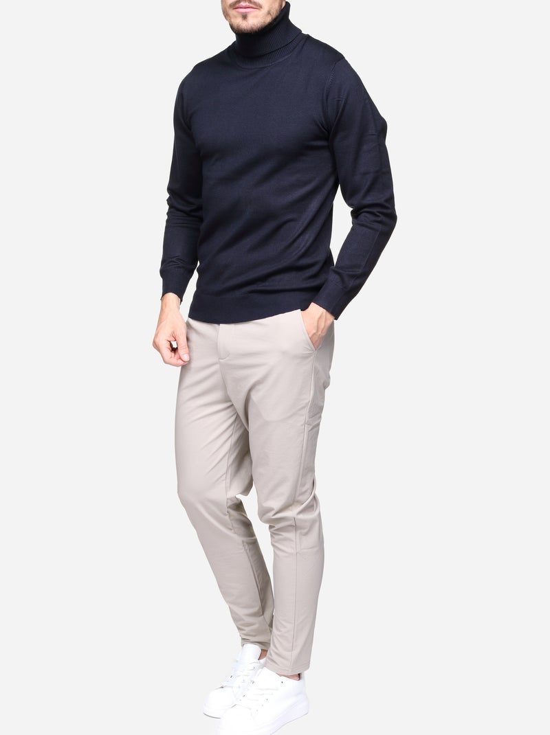 Maglione elegante a collo alto - Frilivin Blu scuro - Kiabi