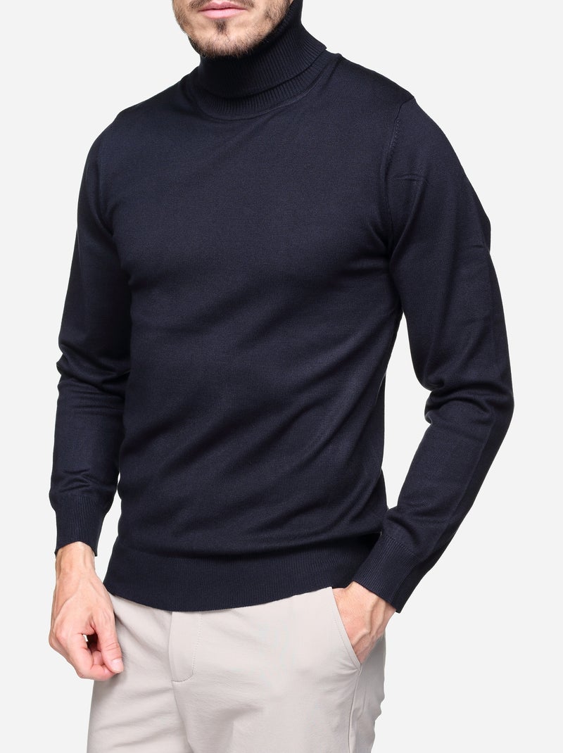 Maglione elegante a collo alto - Frilivin Blu scuro - Kiabi