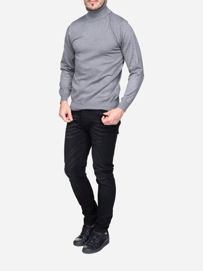 Maglione elegante a collo alto - Frilivin Grigio - Kiabi