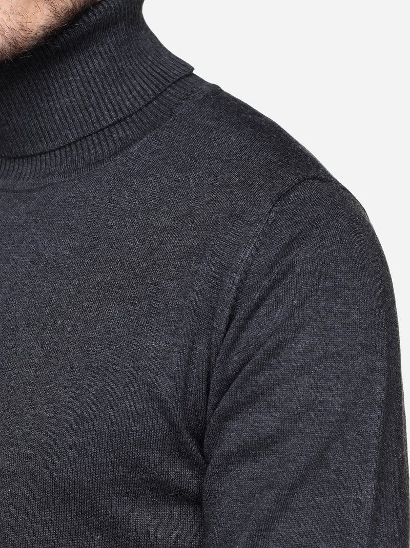 Maglione elegante a collo alto - Frilivin Grigio scuro - Kiabi