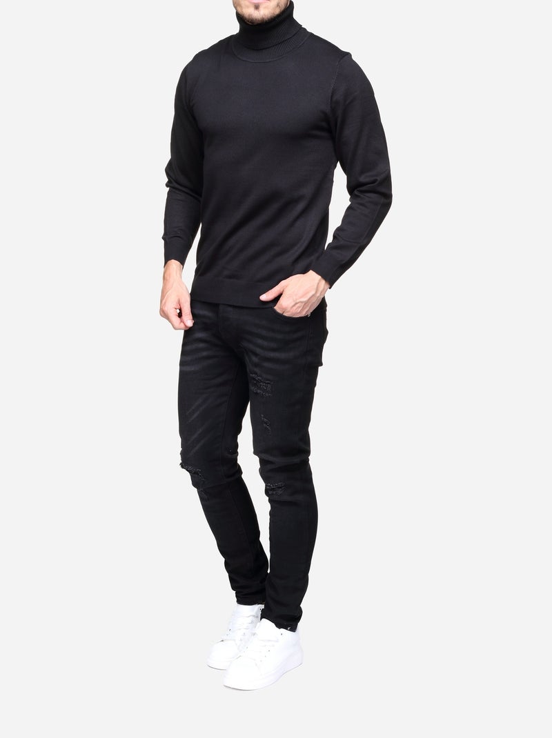 Maglione elegante a collo alto - Frilivin Nero - Kiabi